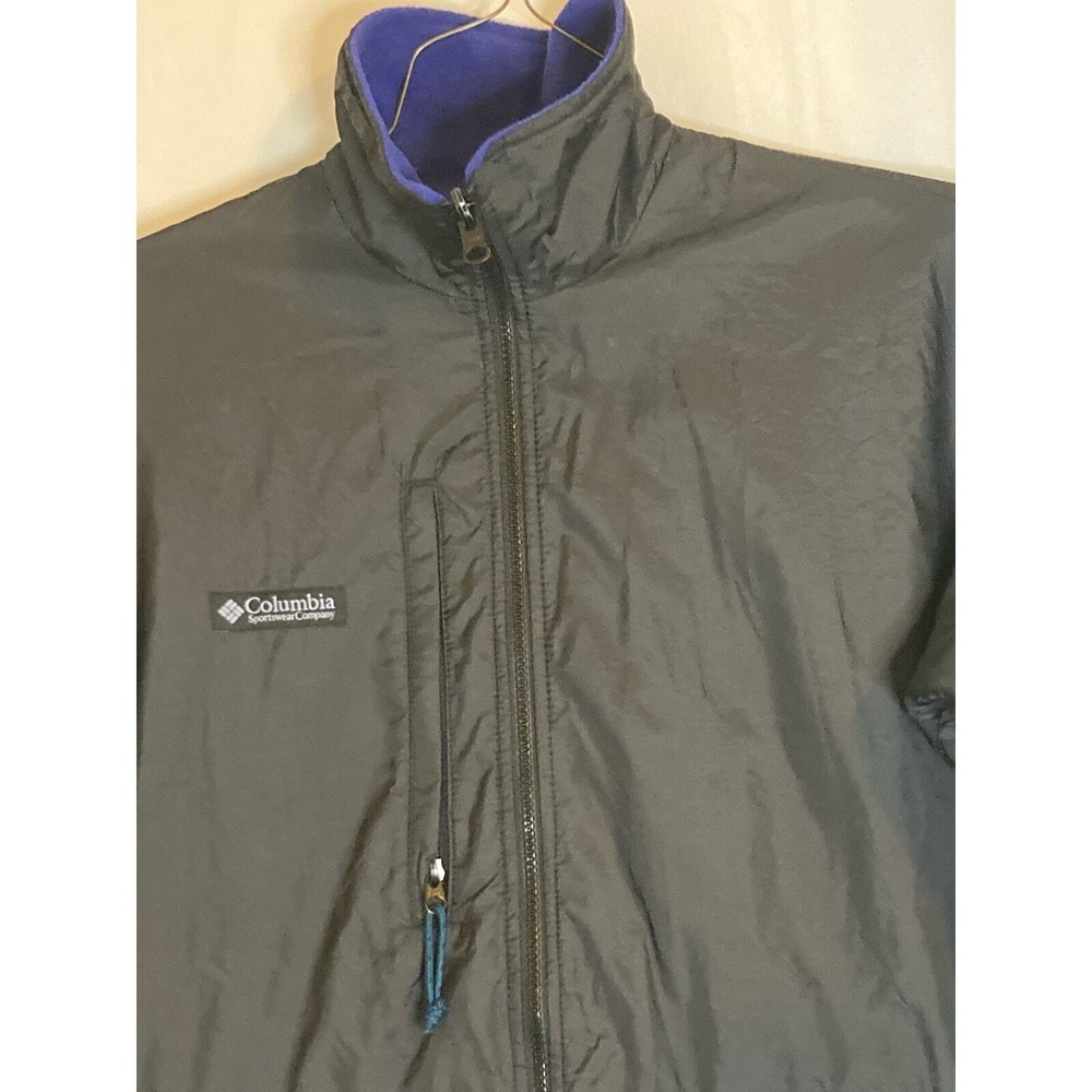 Columbia Sportswear Jacket‎ Full Zip Black fleece Lined Rain Wind Coat